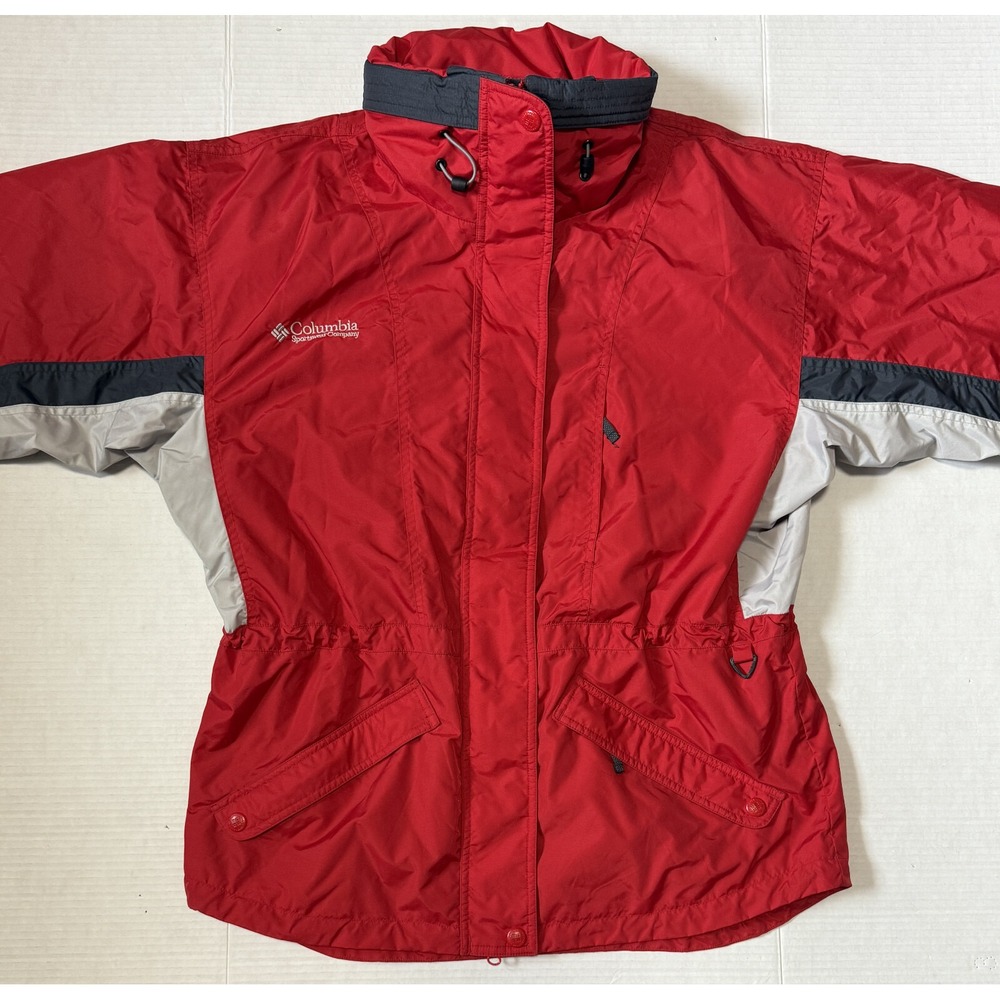 COLUMBIA -‎ Women's Red Lined Hooded Jacket - Size Medium